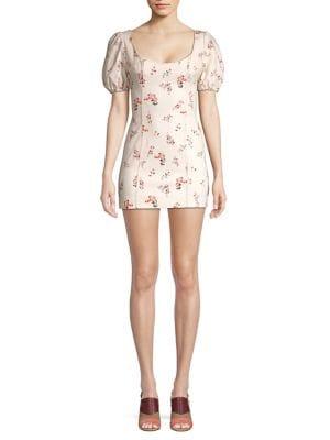 Finders Floral Puff-sleeve Mini Dress