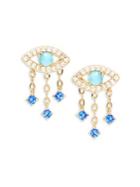 Nadri Talismans Evil Eye Chandelier Earrings