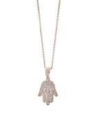 Effy 14k Rose Gold & Diamond Hamsa Pendant Necklace