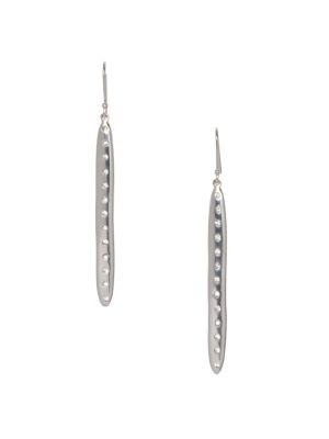 Sole Society Silvertone Long Linear Earrings