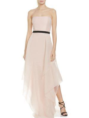 Halston Heritage Textured Evening Gown