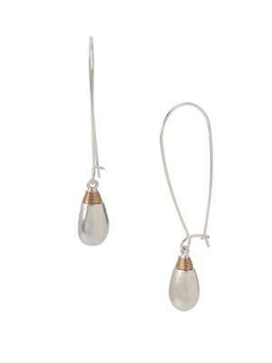 Robert Lee Morris Collection Hint Of Rose Crystal Two-tone Drop Earrings