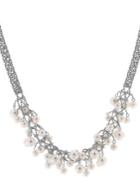 Effy Pearl Lace 925 Sterling Silver And Freshwater Pearl Necklace