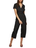 Miss Selfridge Cropped Wrap-front Jumpsuit