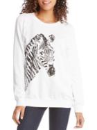 Karen Kane Zebra-print Fleece Sweatshirt