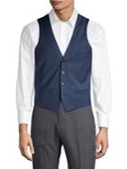 Tallia Orange Twill Stretch Suit Separate Wool Blend Vest