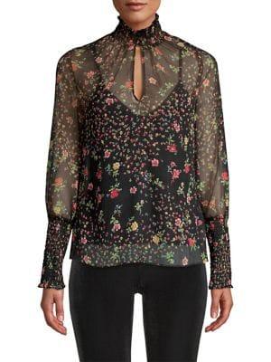 Bailey 44 Misha Floral Puff-sleeve Blouse
