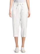Tommy Bahama Wo Palms Seamed Linen Cropped Pants
