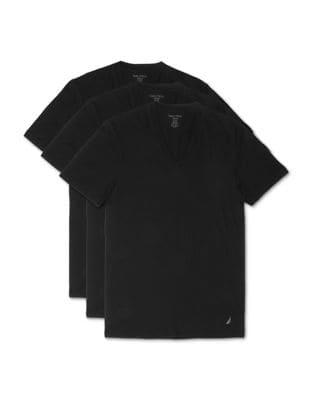 Nautica 3-pack Assorted V-neck Cotton Tee Set