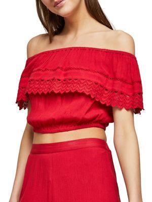 Miss Selfridge Crochet Crop Top