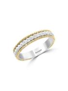Effy Sterling Silver And 14k Yellow Gold Twist Ring