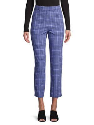 Miss Selfridge High-rise Plaid Slim Pants