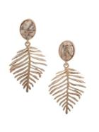 Lonna & Lilly Goldtone Drop Leaf Earrings