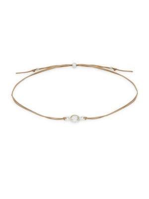 Dogeared Crystal String-tie Bracelet