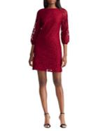 Lauren Ralph Lauren Lace Peasant-sleeve Shift Dress