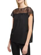 French Connection Cap-sleeve Lace Top