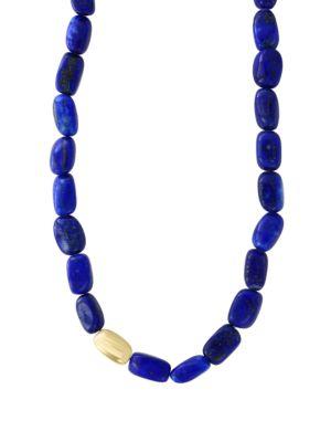 Effy Lapis And 14k Yellow Gold Necklace