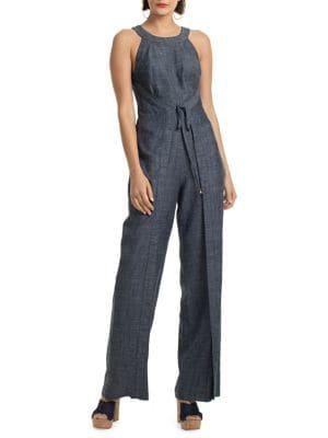 Trina Turk Crosshatch Chambray Hewett Jumpsuit