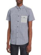Calvin Klein Short-sleeve Pocketed Plaid Yoke Shirt