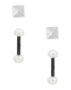 Lucky Brand Under The Influence Two-piece Freshwater Pearl Stud Earrings