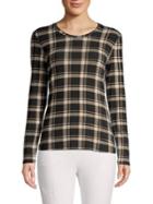 Weekend Max Mara Plaid-print Long-sleeve Top
