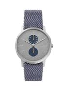 Skagen Kristoffer Recycled Stainless Steel & Leather-strap Watch
