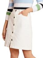 Brooks Brothers Red Fleece Stretch A-line Twill Skirt