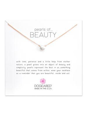 Dogeared Pearl And Sterling Silver Necklace
