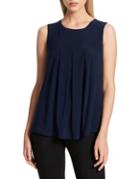 Donna Karan Sleeveless Pleat Front Tank Top