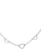 Lord & Taylor Heart Link Sterling Silver Chain Necklace