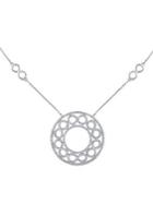 Sonatina Infinity Circle 14k White Gold & Diamond Pendant Necklace
