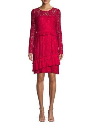 Taylor Ruffle Lace A-line Dress
