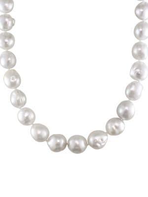 Sonatina 14k Yellow Gold & 11-13mm White South Sea Pearl Necklace