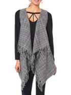 Democracy Open-front Patterned Vest