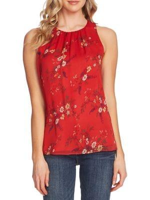 Vince Camuto Highland Printed Sleeveless Blouse