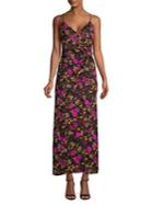 Astr The Label Floral V-neck Maxi Dress