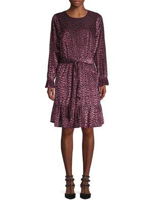 Michael Michael Kors Velvet Tie-waist Dress