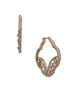 Lonna & Lilly Goldtone Filigree Crystal Earrings