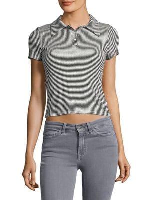 Design Lab Short Sleeve Cropped Polo