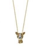 Effy Diamonds And 14k Yellow Gold Dog Pendant Necklace