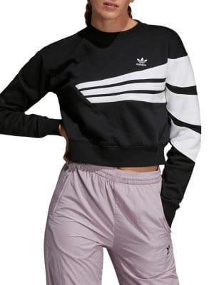 Adidas Retro Cropped Fleece Sweatshirt