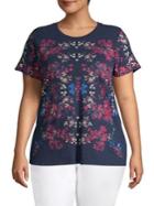 Lucky Brand Plus Floral-print T-shirt