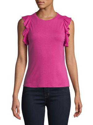 Highline Collective Fitted Ruffle Tank Top