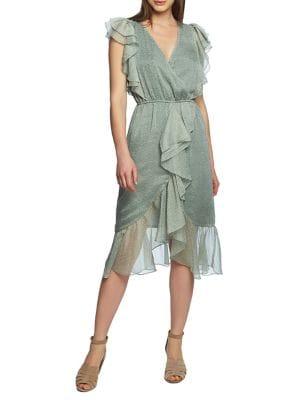 1.state Printed High-low Wrap Dress