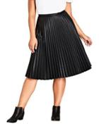 City Chic Plus Pleated A-line Skirt