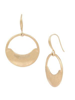 Robert Lee Morris Greener Pastures Goldtone Sculptural Drop Earrings