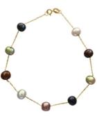 Effy 5.5mm-6mm Freshwater Pearls And 14k Yellow Gold Beaded Bracelet