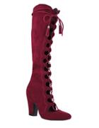 Mia Evelina Suede Lace-up Knee-high Boots