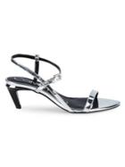 Calvin Klein Garrina Strappy Metallic Leather Dress Sandals
