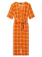 Miss Selfridge Windowpane Button-front Dress